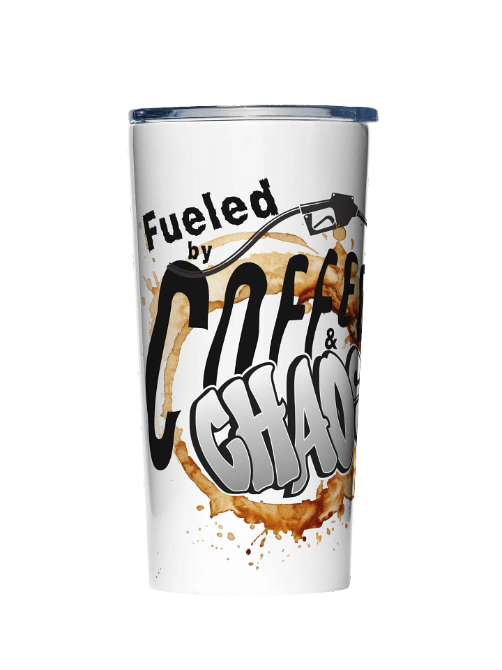 “Fueled by Coffee & Chaos” Graffiti 20oz Stainless Steel Tumbler product image (1)