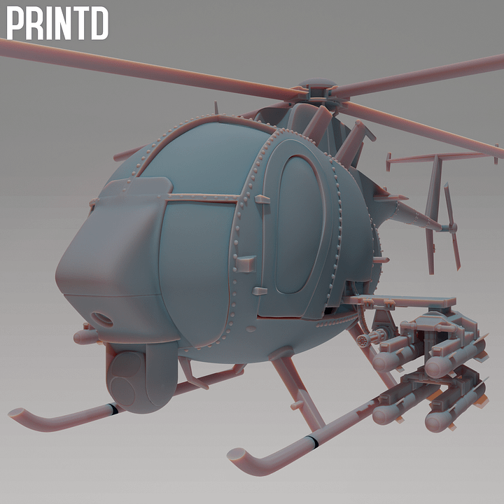 AH-6I Light Helicopter - Modern Warfare Wargame Resin Models Zona Alpha product image (1)