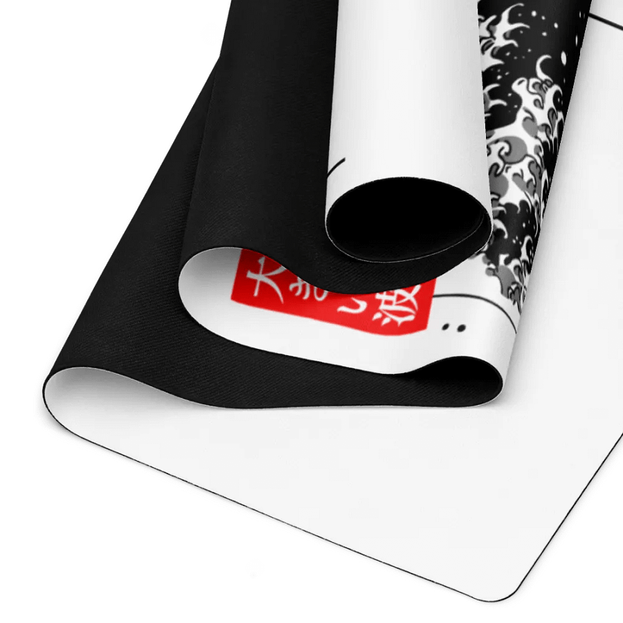 Black Kanagawa's wave Japanese Ink - Yoga Mat product image (3)