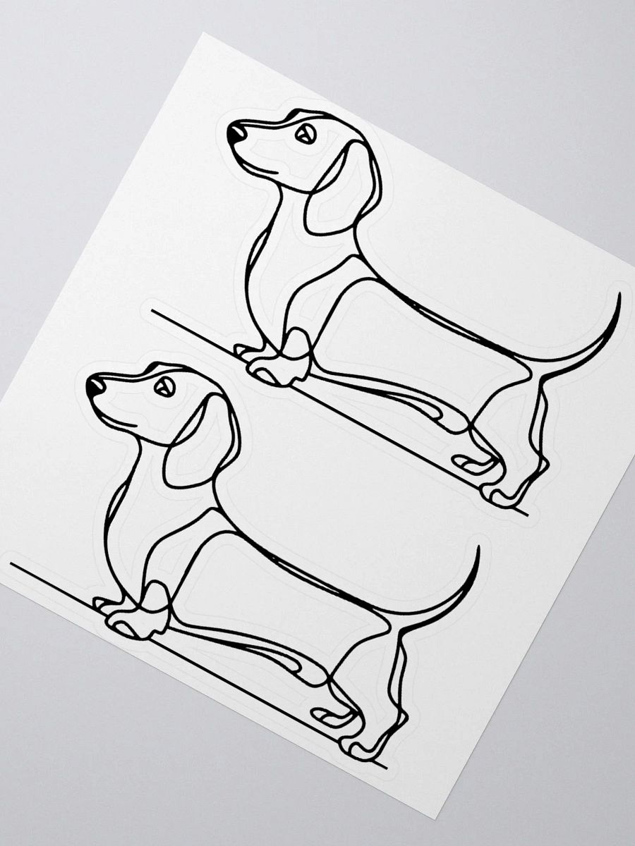 Minimalist Dachshund Line Art stickers for Dog Lovers product image (5)