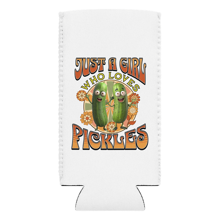 Just a Girl Who Loves Pickles Can Cooler product image (1)