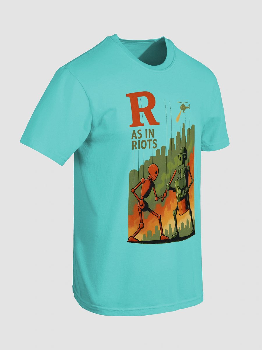 R as in riots garment-dyes heavyweight t-shirt by dark alphabet product image (12)