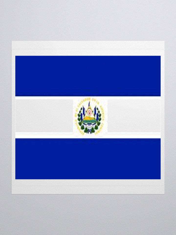 El Salvador Flag Sticker | Coat of Arms Design | Durable Vinyl | 3 Sizes product image (1)