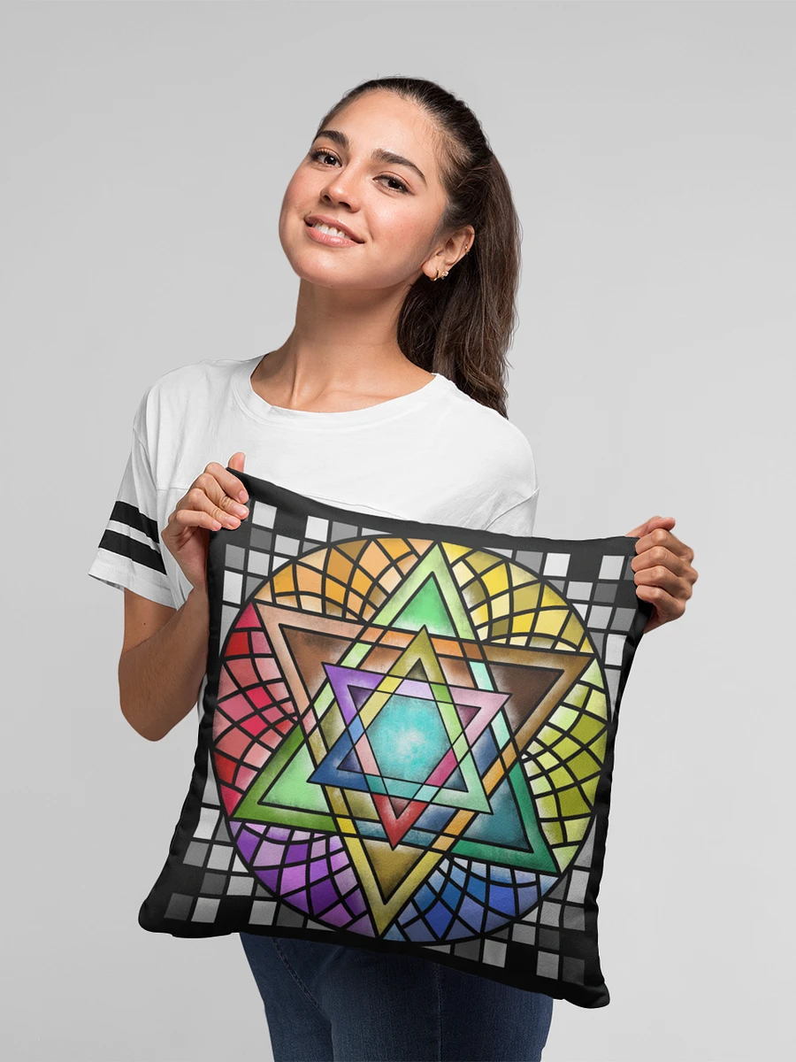 Star of David Stained Glass Pillow product image (1)