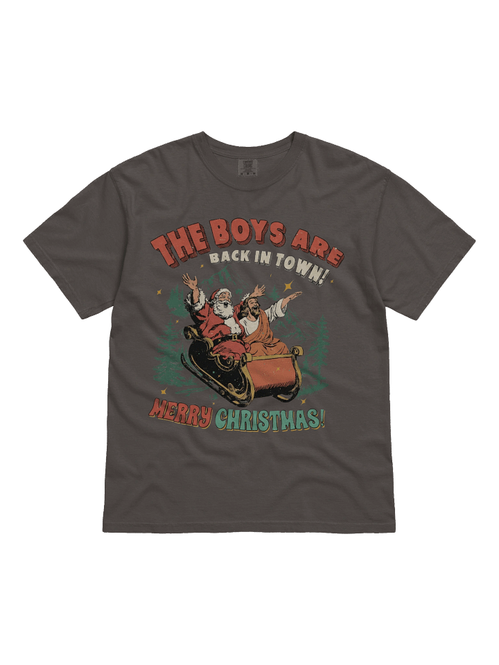 Santa & Jesus Collab | Retro Christmas Humor Shirt product image (2)