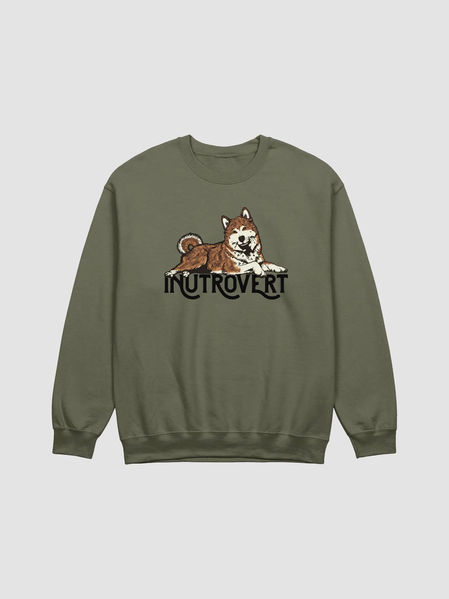 Inutrovert Sweatshirt of an Akita Inu (Brindle) | Funny Shirt for Akita Paw-rents product image (15)