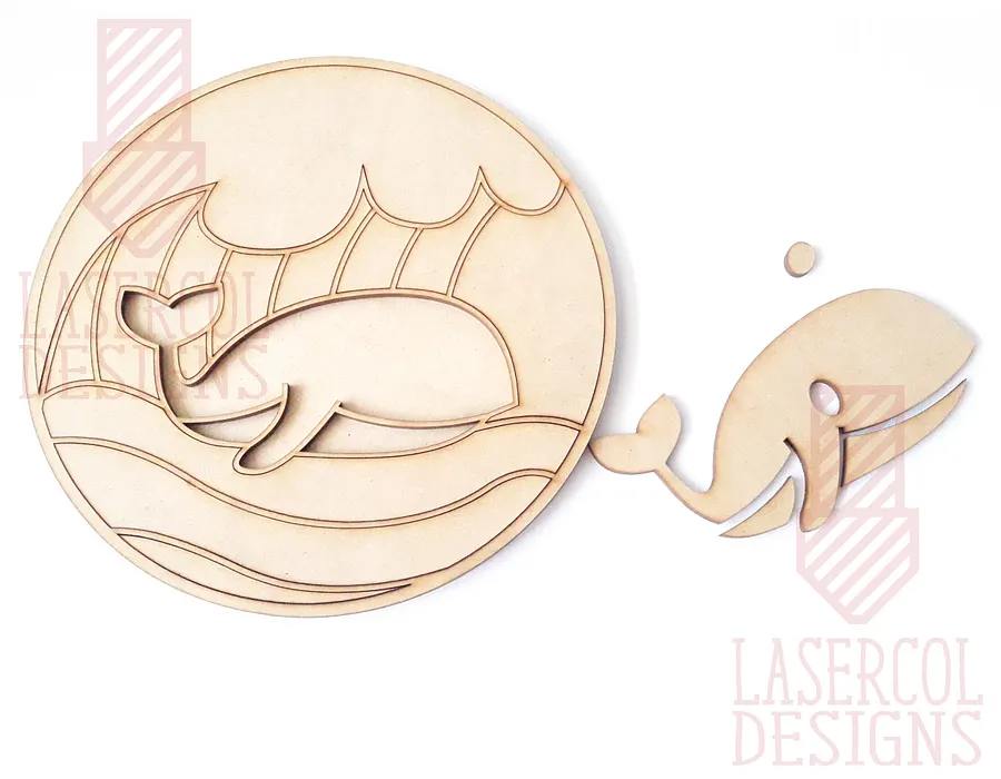 Whale DIY Paint Puzzle - Laser Cut Files product image (3)