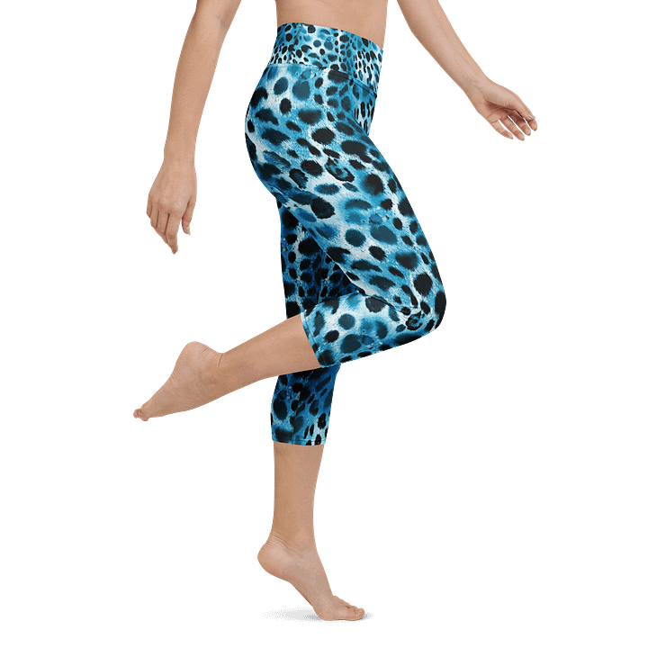 Blue Leopard Capri Leggings product image (1)
