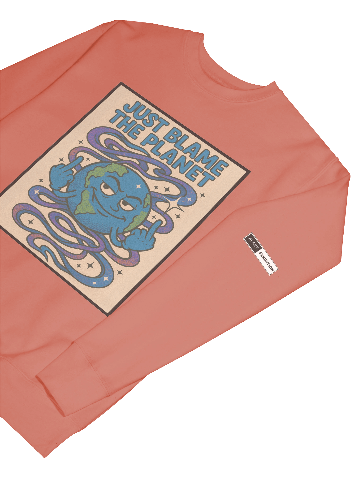 "JUST YOU BLAME THE PLANET" premium cotton sweatshirt product image (4)