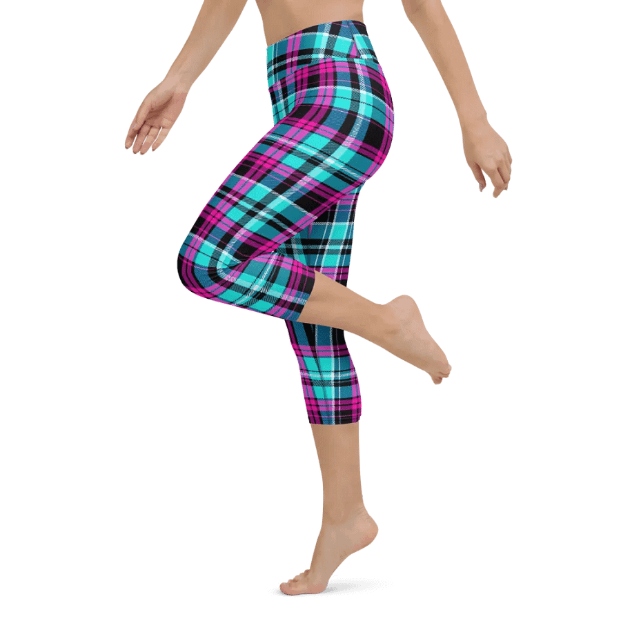 ZABU 90s tartan Yoga Capri Leggings product image (6)