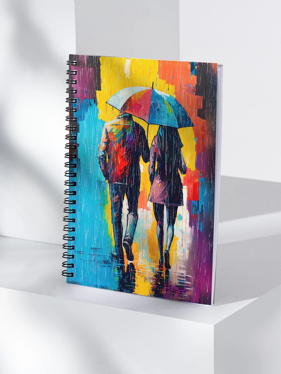 Walking In The Rain - Romantic Abstract Spiral Notebook product image (4)