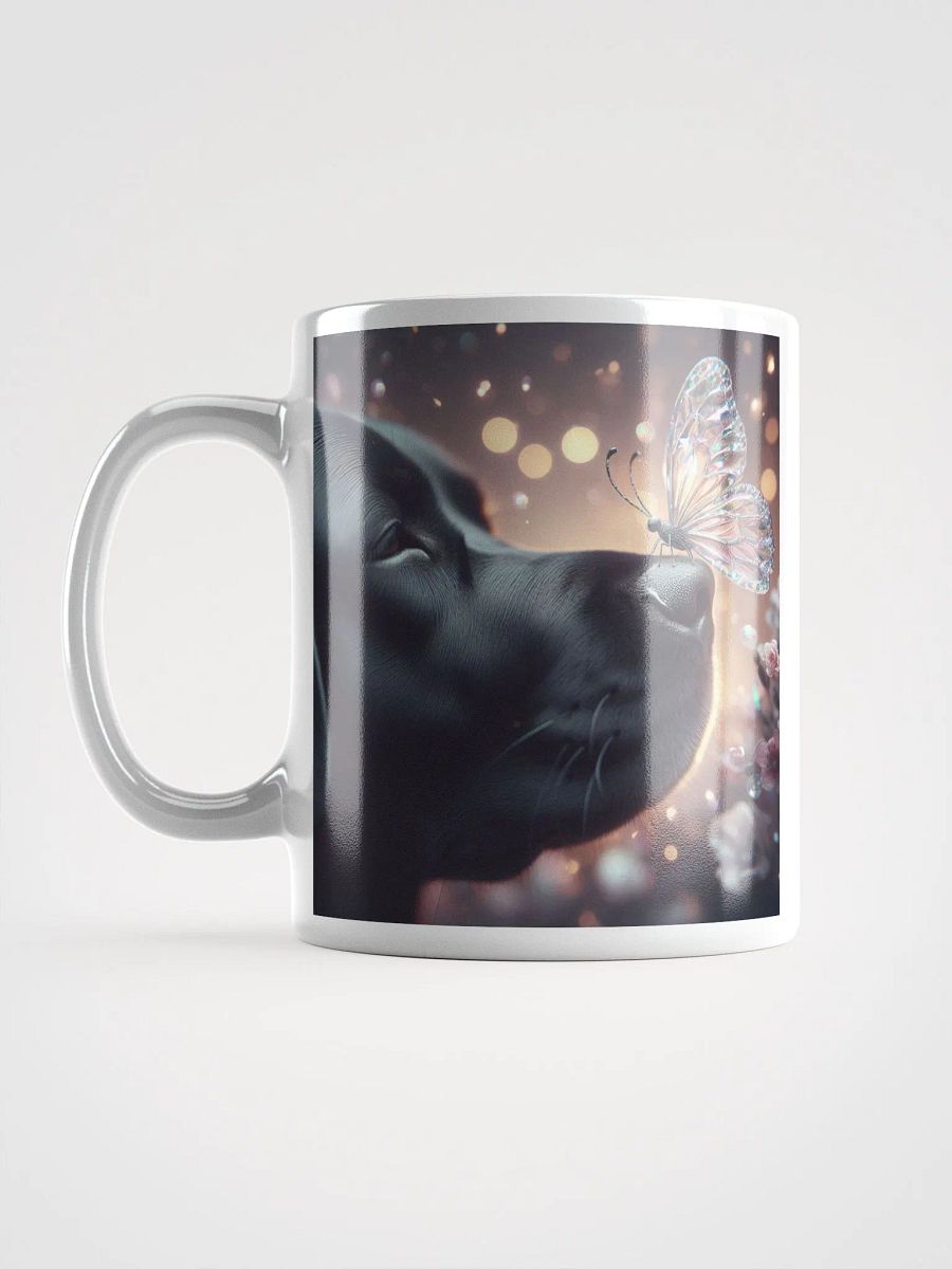 Black Labrador Butterfly #Stylish Glossy White Mug product image (6)