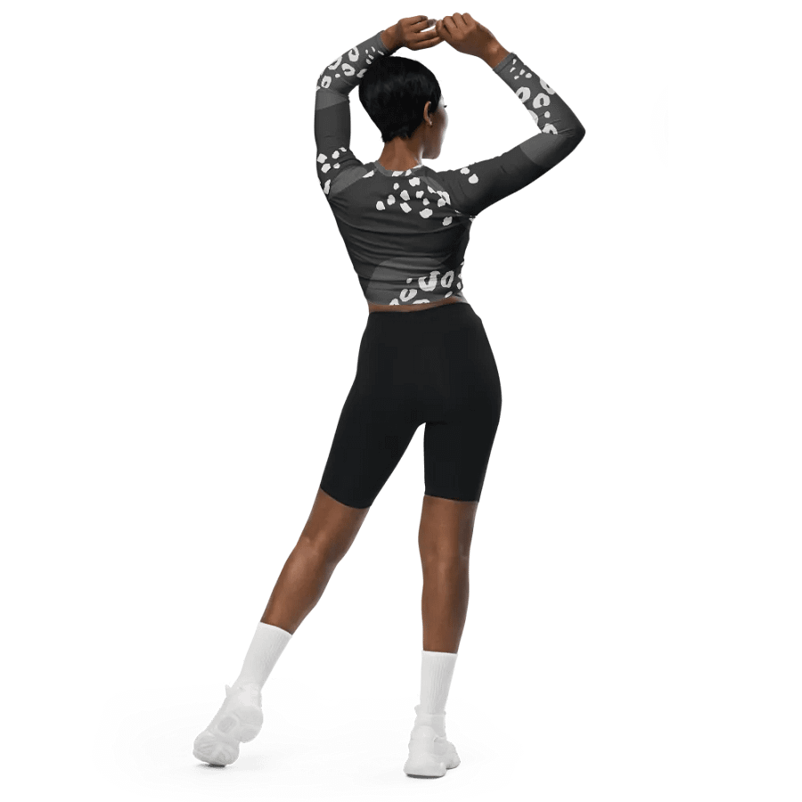 Grey Dynamic Animal Print Crop Top product image (5)