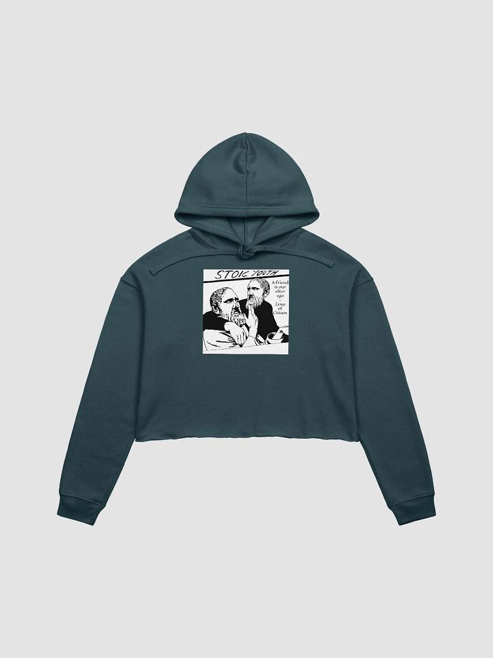 Stoic Youth Zeno of Citium quote Bella+Canvas Fleece Crop Hoodie product image (1)