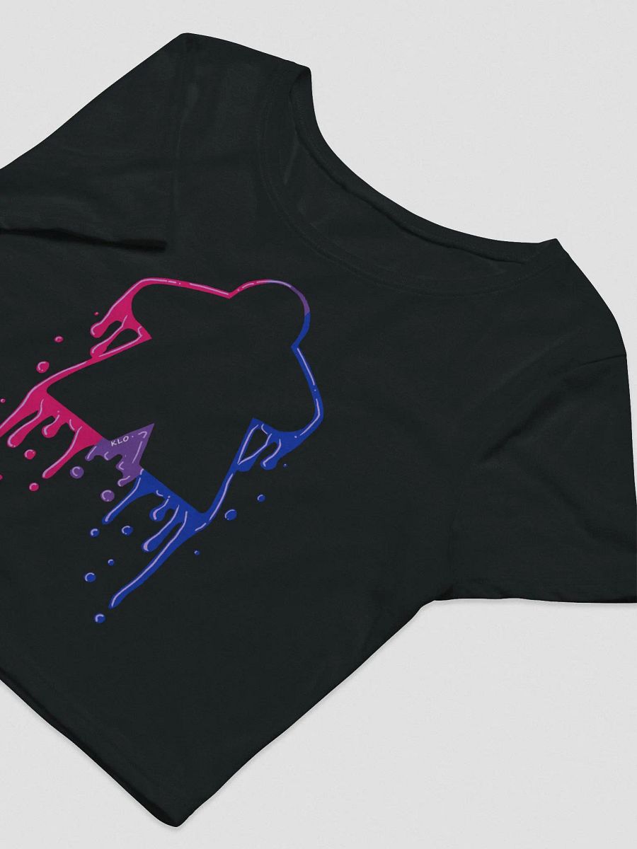 Drippy Bi Pride Meeple Crop Top Shirt product image (3)