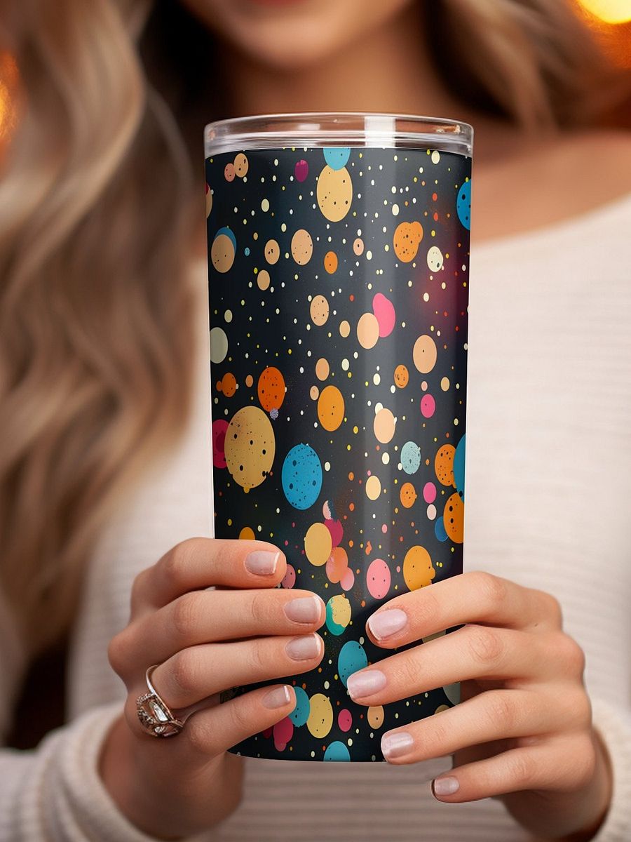 Cosmic Bubble Polka Dot Pattern Stainless Steel Tumbler product image (1)