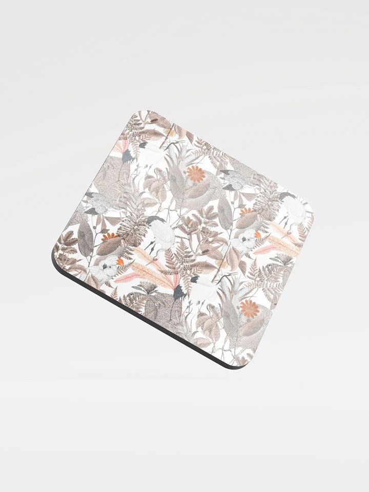 White Ecotone Glossed Cork Coaster product image (2)