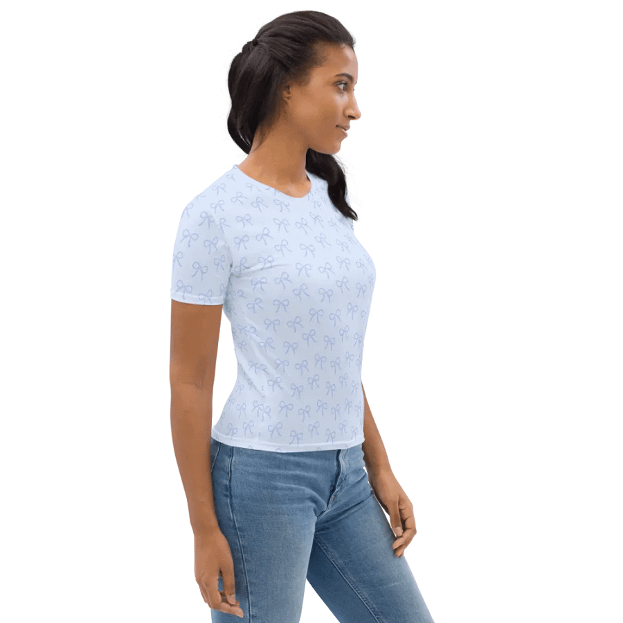 Dainty Light Blue Bows Women's T-Shirt product image (12)