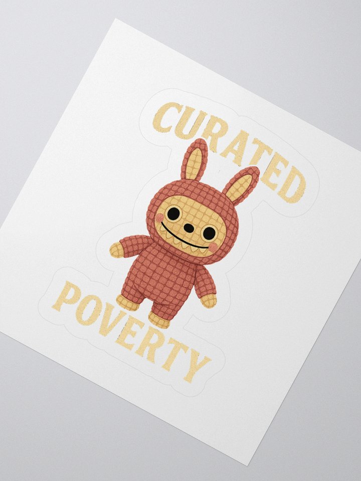 Curated Poverty Kiss Cut Sticker product image (2)