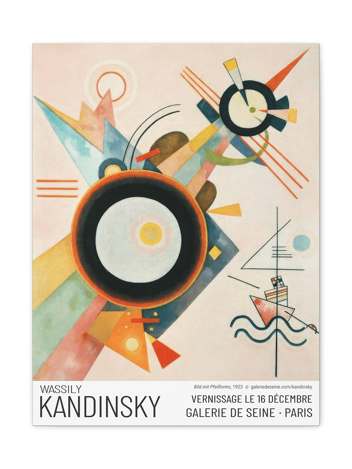 Wassily Kandinsky's "Bild mit Pfeilform" exhibition canvas print product image (1)