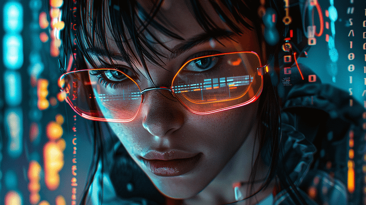 Sci Fi Cyberpunk Software Developer Girl product image (2)