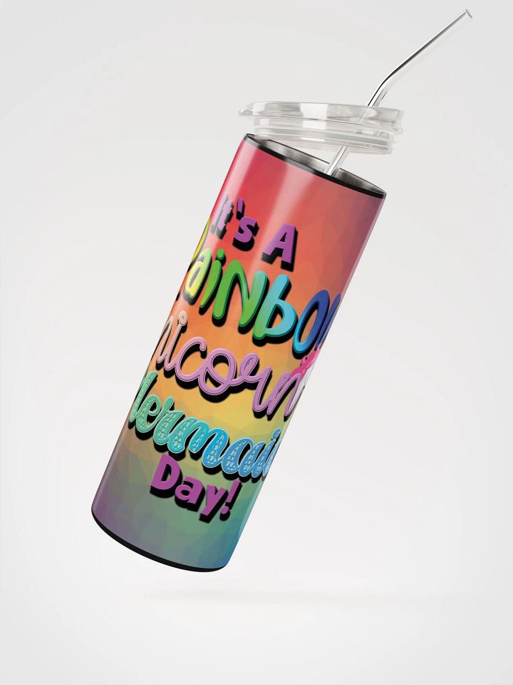 Rainbow Unicorn Mermaid 20oz Tumbler with Straw product image (2)