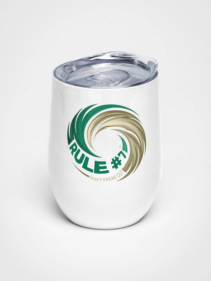 Rule #7 Wine Tumbler Green and Gold product image (1)