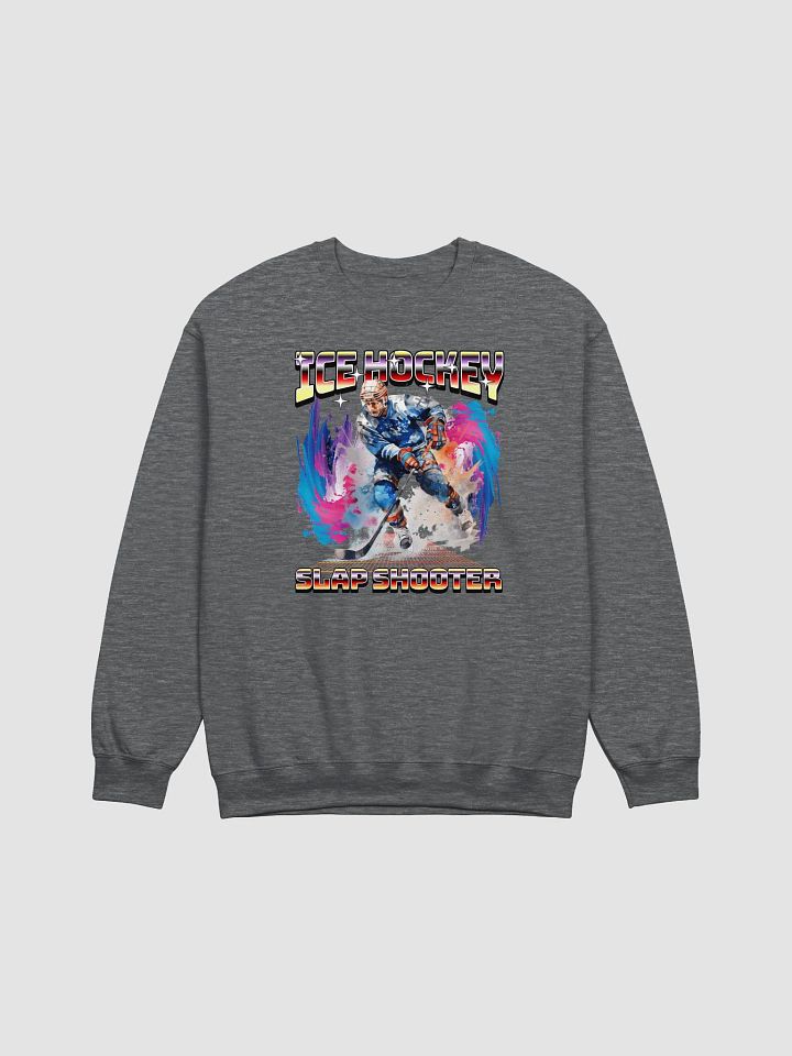 Ice Hockey Slap Shooter Vibrant Motion Sweatshirt product image (3)