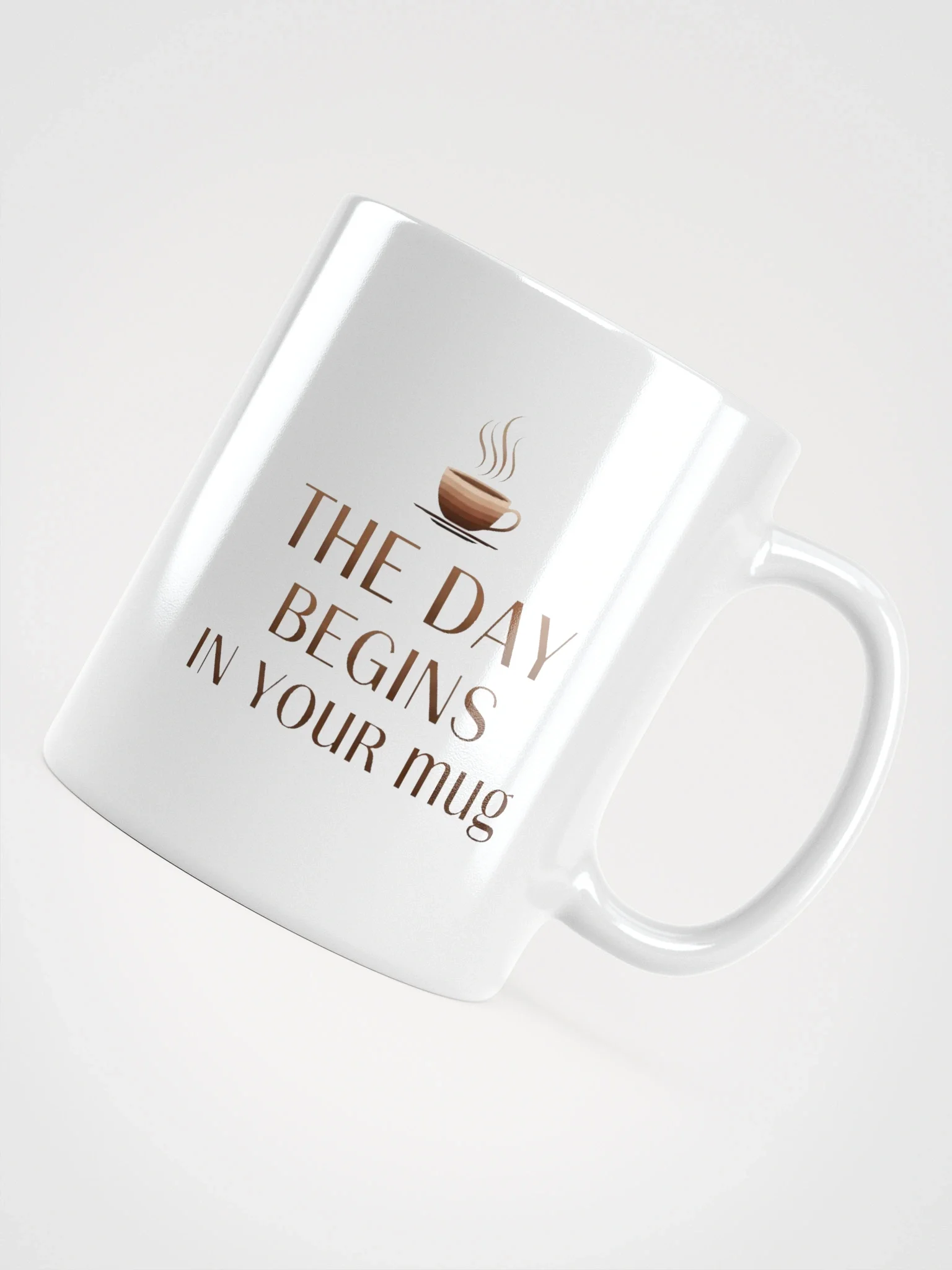 Start Your Morning Right with "The Day Begins in Your Mug" – Inspirational Coffee & Tea Mug for a Positive Day Boost product image (5)