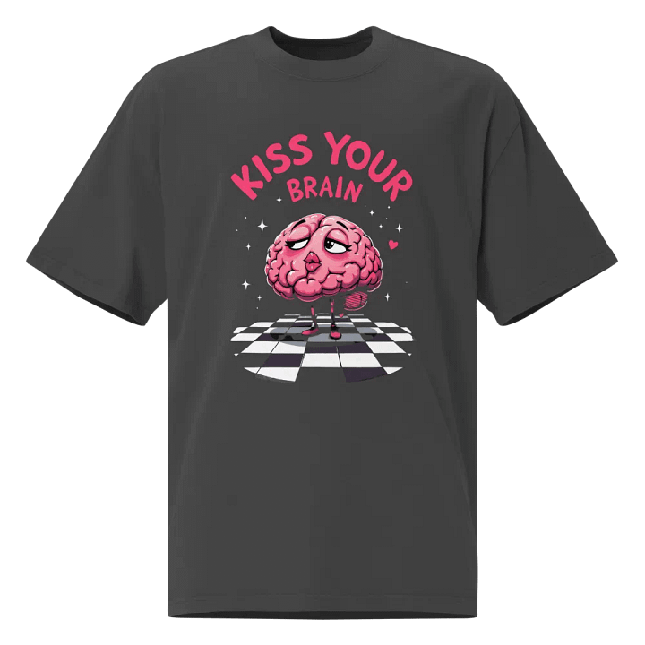 Kiss Your Brain Valentine Test Day Oversized Tee product image (1)