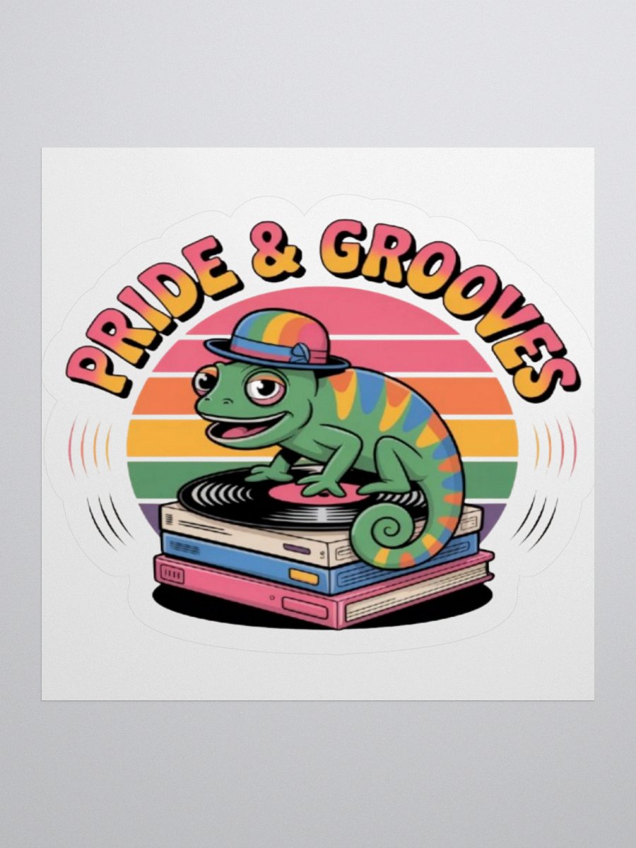 Pride & Grooves: Vibrant Chameleon Vinyl Sticker product image (3)