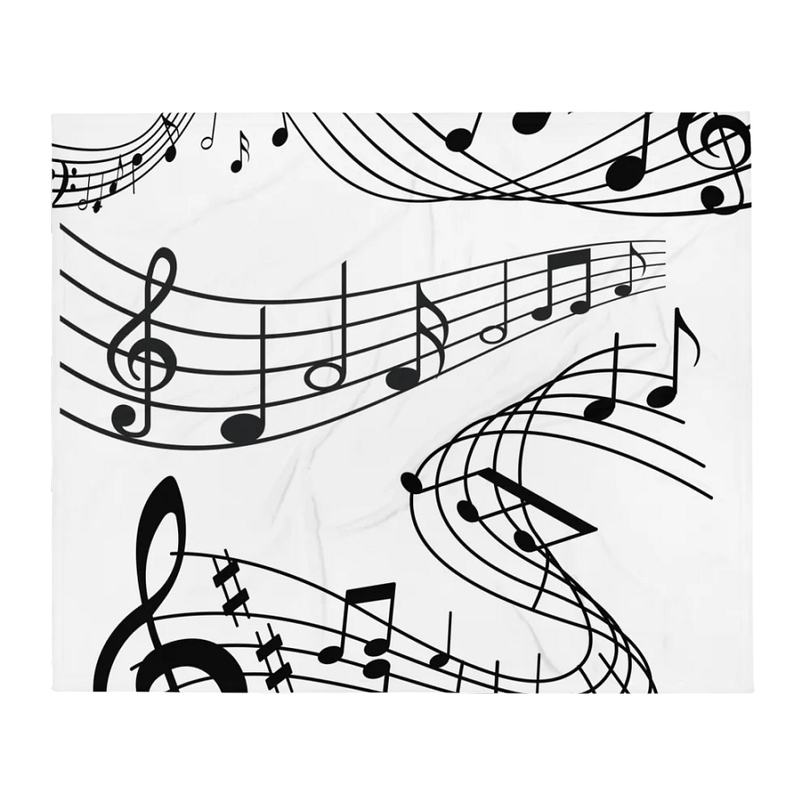 Musical Notes Pattern Design Throw Blanket product image (2)