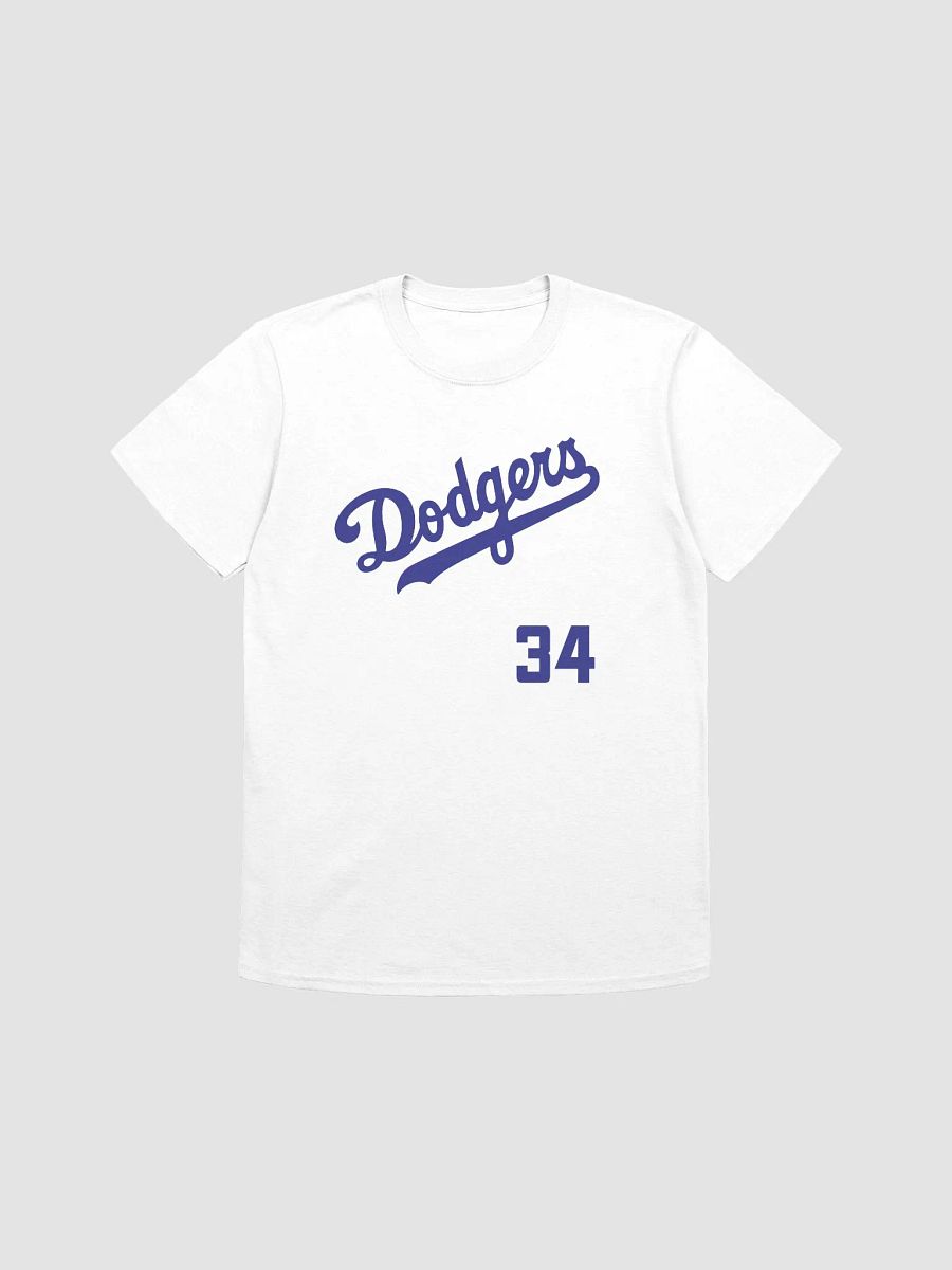 Gildan 64000 Unisex Softstyle white T-Shirt Dodgers 34 product image (3)