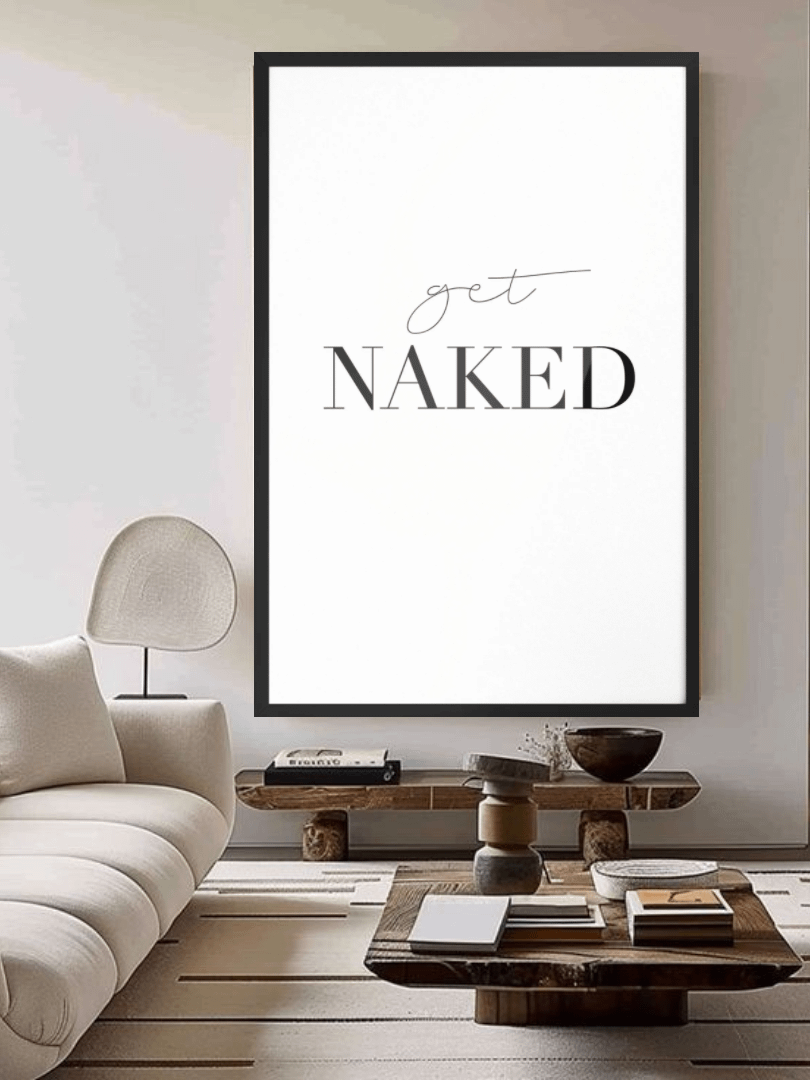 Naked Minimalism Framed Poster