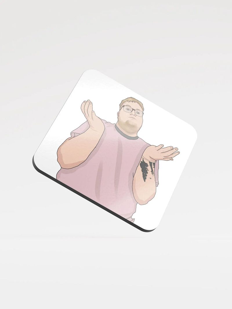 Funky Shrug Cork Coaster