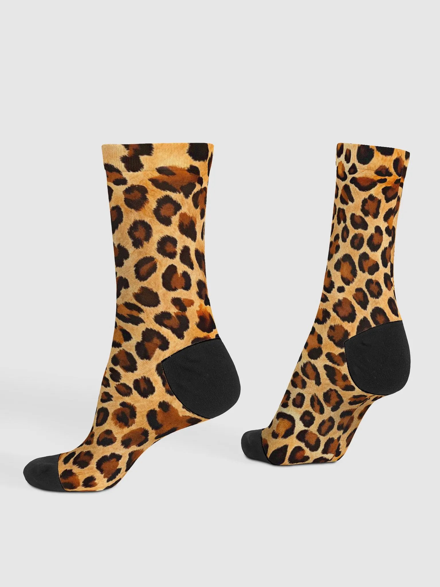 Leopard Luxe Sustainable Crew Socks product image (4)