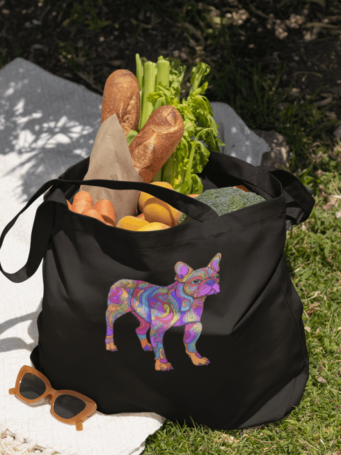 Groovy Frenchie #1 - Eco-conscious Organic Cotton Tote product image (2)