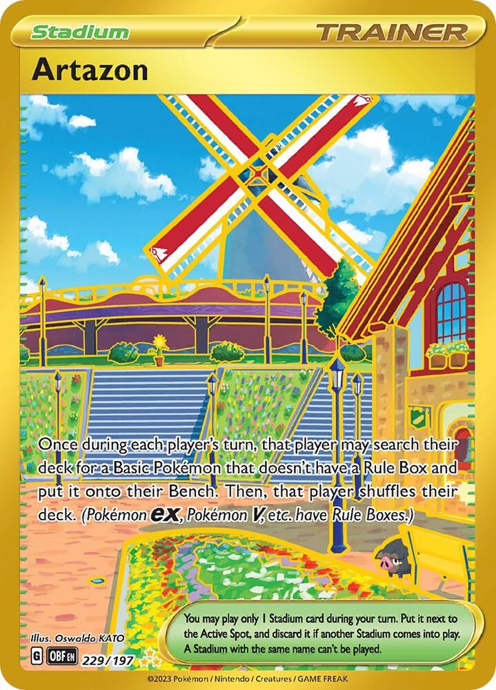 Pokémon Trading Card – Artazon (Scarlet & Violet: Obsidian Flames, #229/197) - NM product image (1)