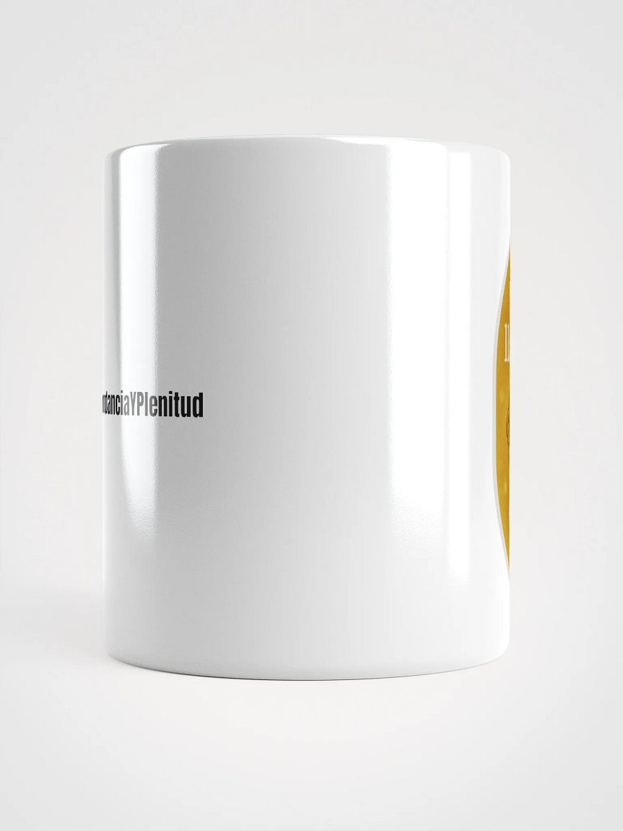 Taza blanca brillante con Llave Cuántica del Dinero product image (14)