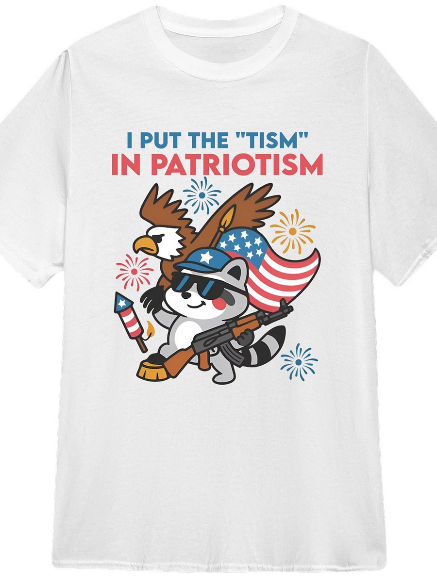 i put the tism in patriotism shirt product image (1)