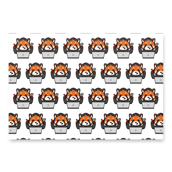 Red Panda Logo Wrapping Paper Set product image (2)
