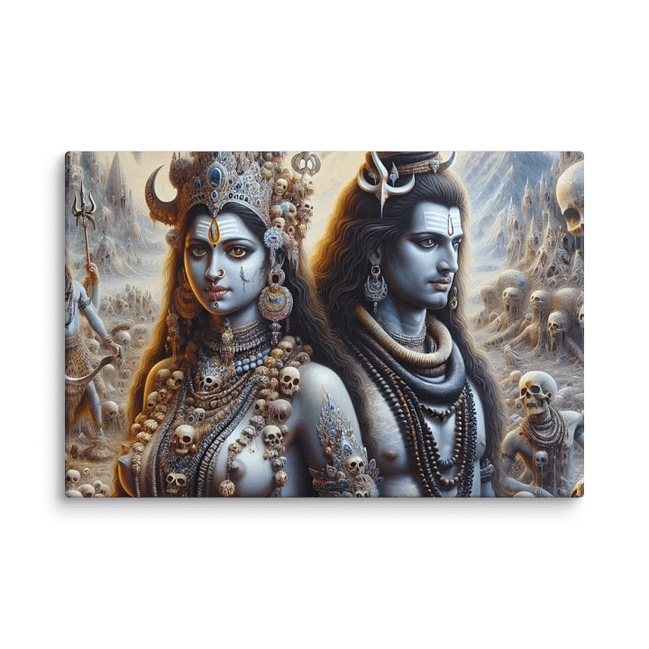 Painting of Goddess Kali and God Shiva. product image (1)