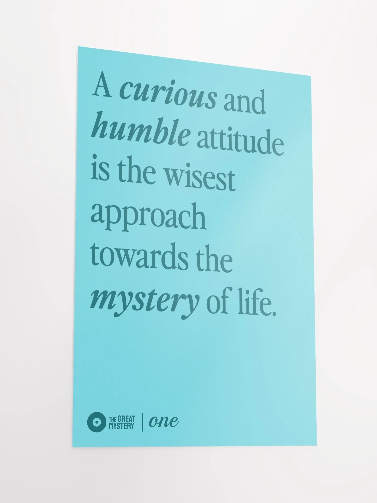 The Curious and Humble Poster (Cyan) product image (4)