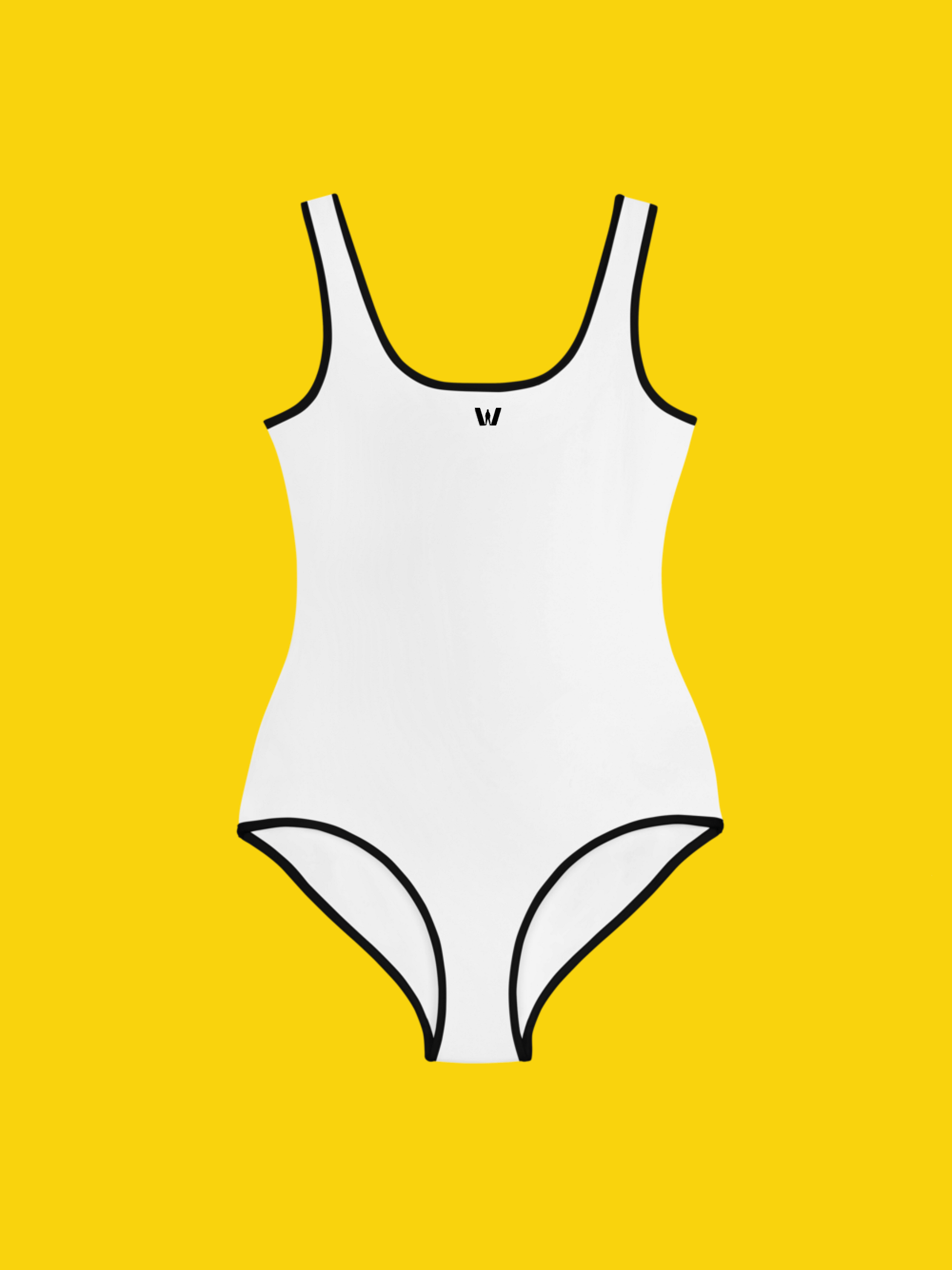 All-Over Print Youth Swimsuit, Black Borders | WIL Style product image (1)