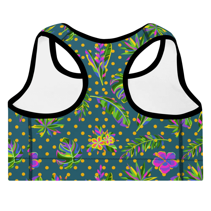 Green All-Over Print Padded Sports Bra product image (7)