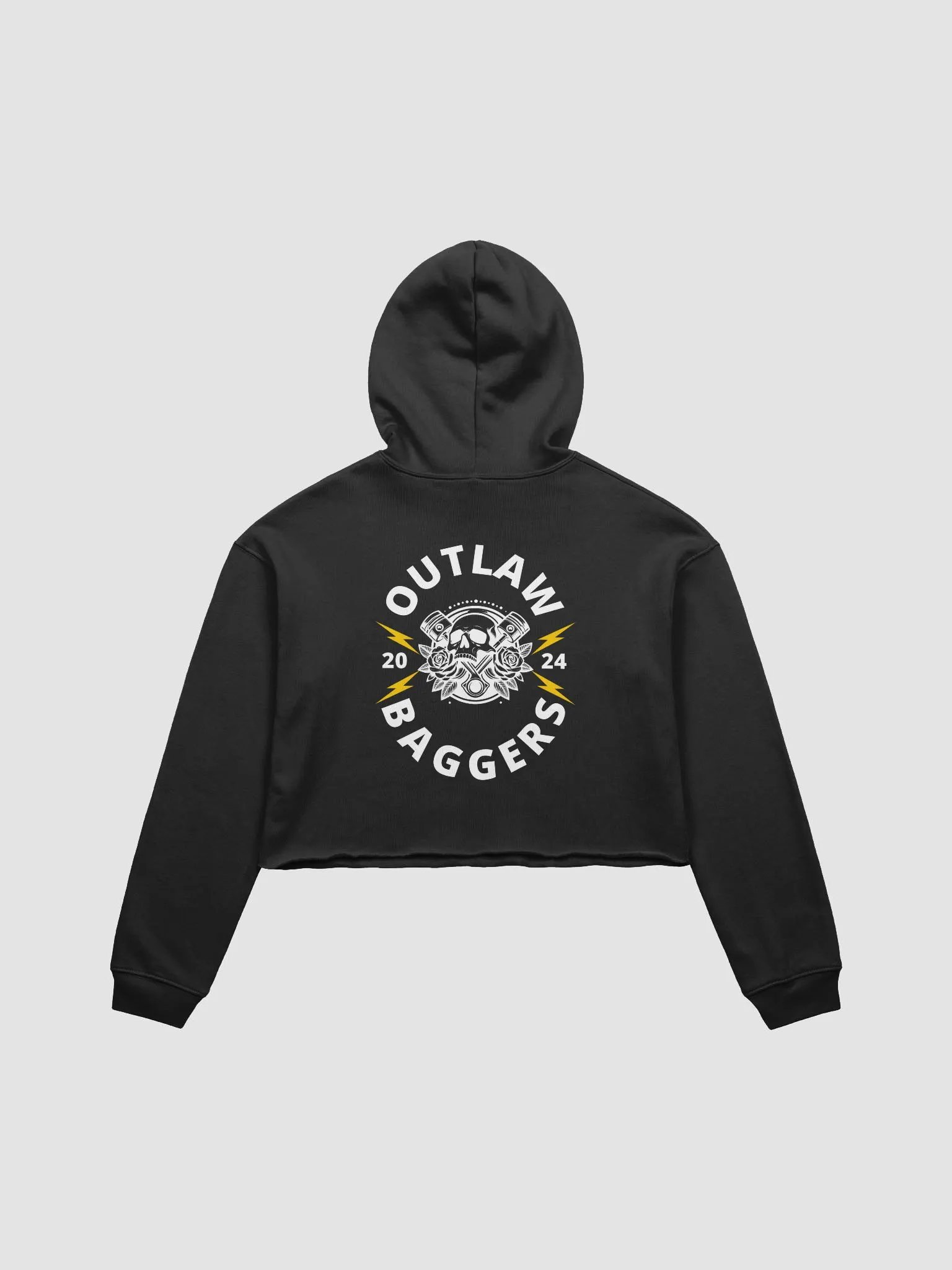 Outlaw Baggers Piston Crop Top Hoodie product image (3)