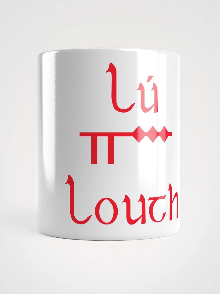 Louth/Lú Scholastic style Ogham White Glossy Mug product image (1)