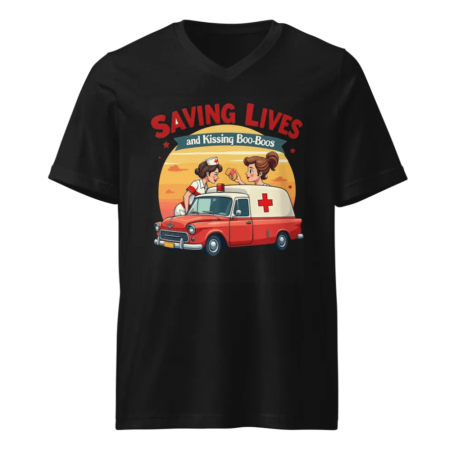 Saving Lives and Kissing Boo-Boos Nurse v-neck tee product image (1)