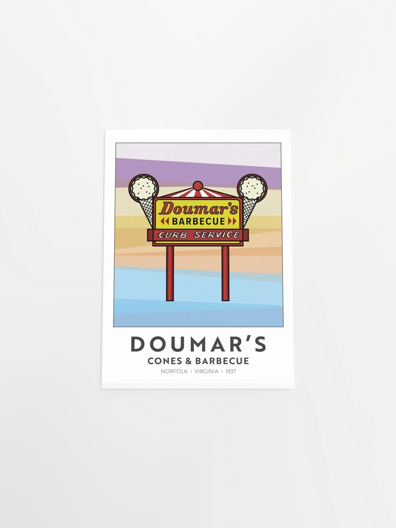 Doumar's Cones & Barbecue Art Print product image (2)