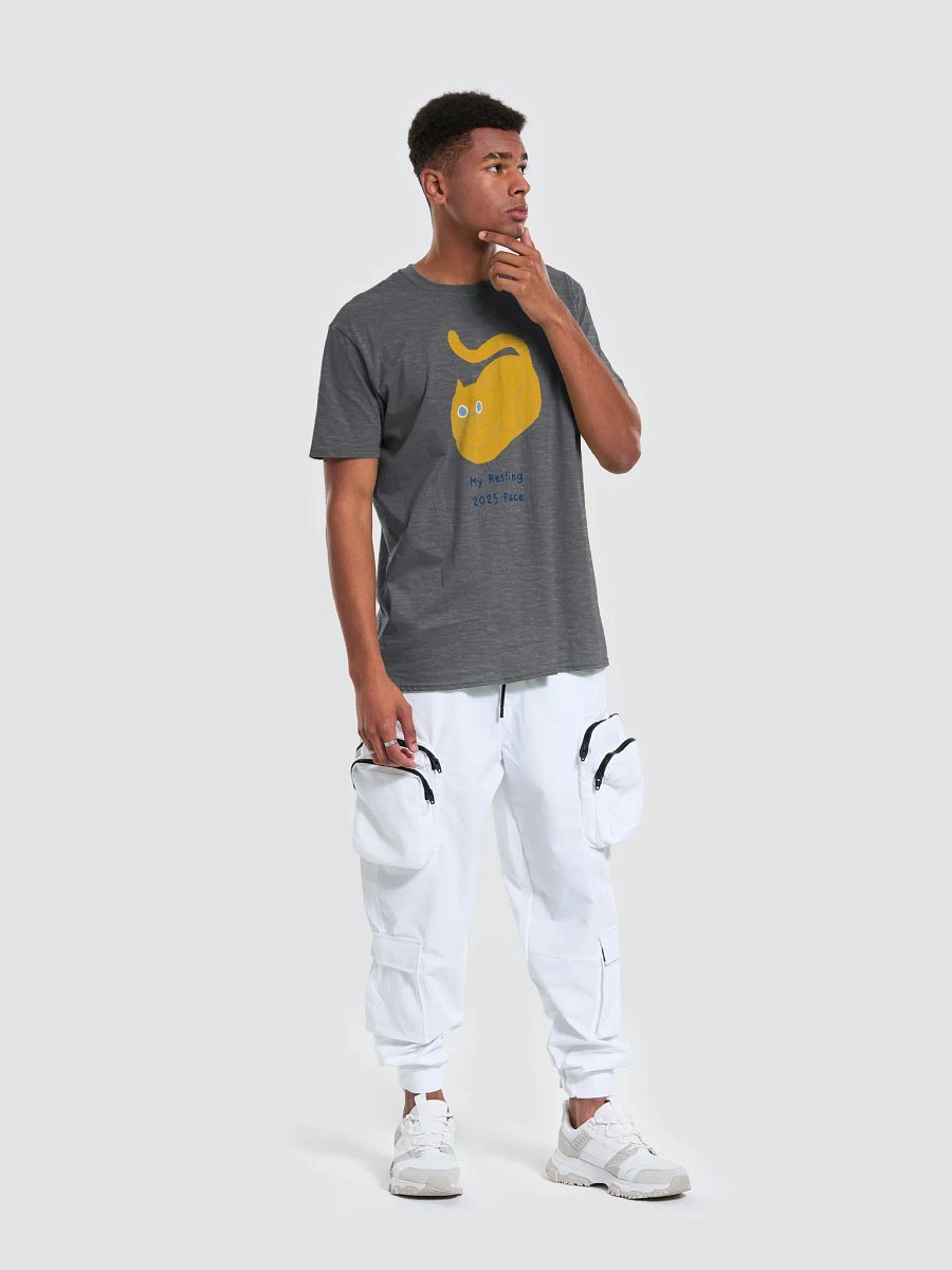 Whiskered Comfort: Resting Cat Face T-Shirt product image (41)